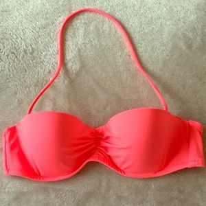 Victoria's Secret Flirt Bandeau in Coral Flash